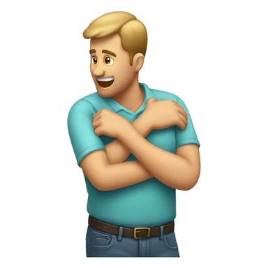 Man performing Heimlich maneuver sticker