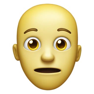 Yellow emoji open mouth no teeth with eyes looking up and whites of eyes showing sticker