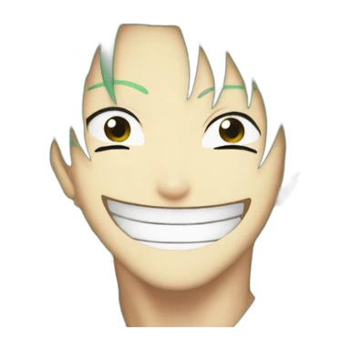 Zoro from One piece laughing at Nami sticker