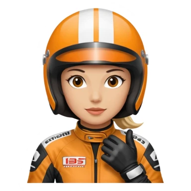 female motorcycle racer sticker