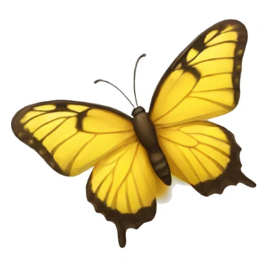 Yellow butterfly  sticker