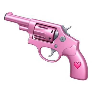 Pink heart gun sticker