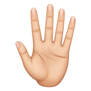 Manos con 3 dedos de un lado y 1 dedo del otro lado sticker