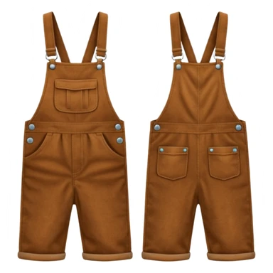 Corduroy textured overalls sticker
