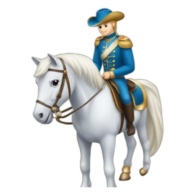 Un prince qui chevauche une licorne qui chevauche une tarigrades sticker