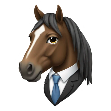 a horse wearing a tie sticker