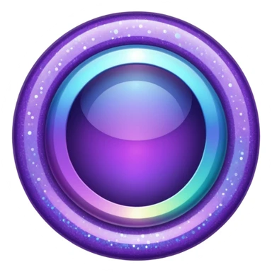 Glitter purple and cian inner circle sticker