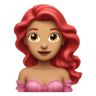 Ariel the little mermaid pink dress sticker