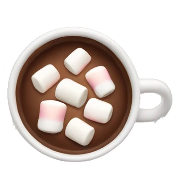 a cup of hot cocoa with marshmallows  sticker