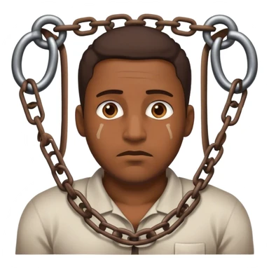 shackled man sticker
