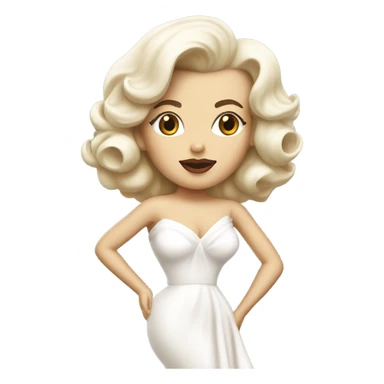 Marilyn Monroe wearing white dress sticker