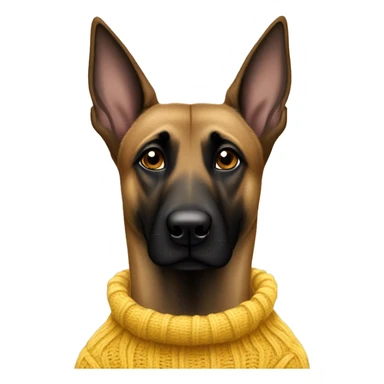 Belgian malinois in sweater sticker