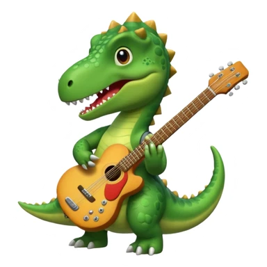 Dinosaur with a guitar  sticker