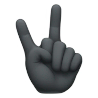 Hand sign without thumb and ring finger sticker