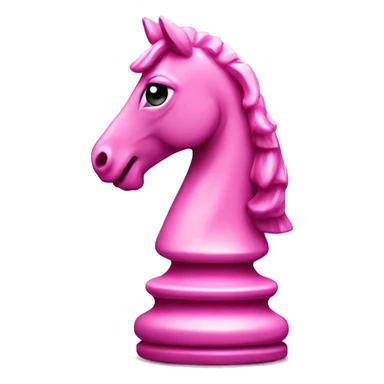 Pink horse chess piece  sticker