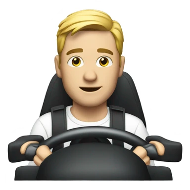 man driving car sticker
