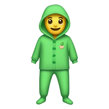 Green thermal pajamas sticker