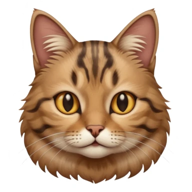 cat with subtle brown black lines like a tabby cat sticker