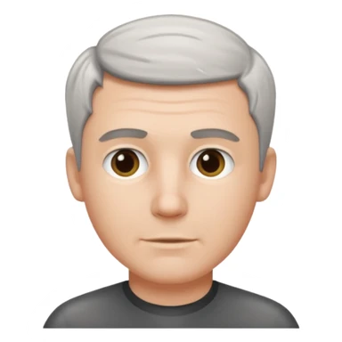 Salt and pepper short haired white man sticker