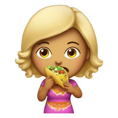 Big girl eating taco  sticker