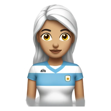 Chica morena con camiseta de Argentina  sticker