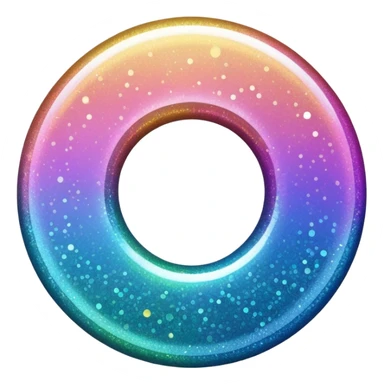 Glitter inner circle sticker