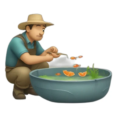 homme qui mange une peche  sticker