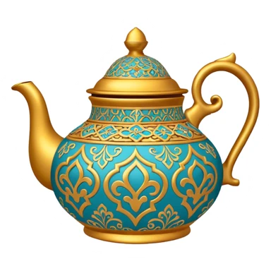 moroccan style ornamented teapot sticker