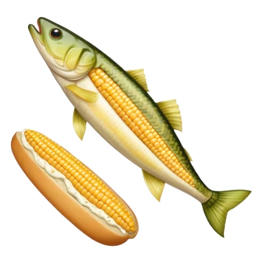 corn cheese and breadChain Pickerel sticker