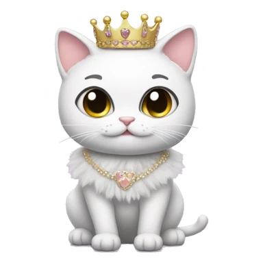 Cat with tutu and tiara sticker