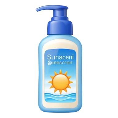 Bottle of sunscreen sticker
