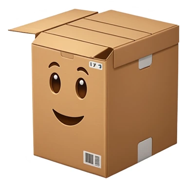 Cardboard box sticker