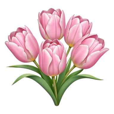 light pink tulip bouquet sticker