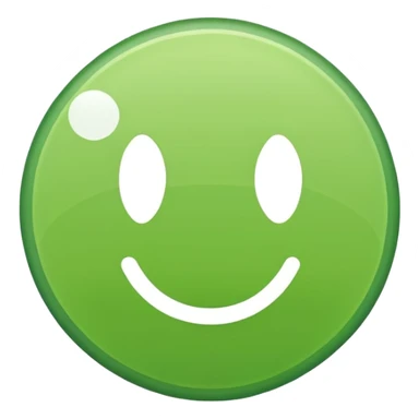 Make a green circle with a white dot at the middle sticker