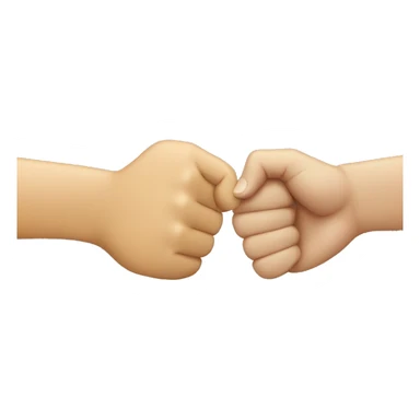 Two hands fist bump handshake sticker