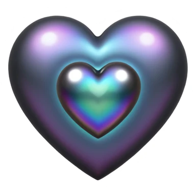heart with black gothic pearl sticker