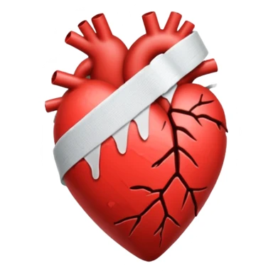 Black and white bandage heart sticker