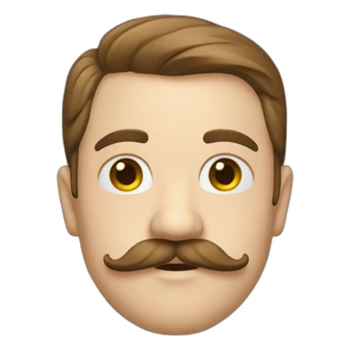 Petit moustache lève la main ✋ sticker