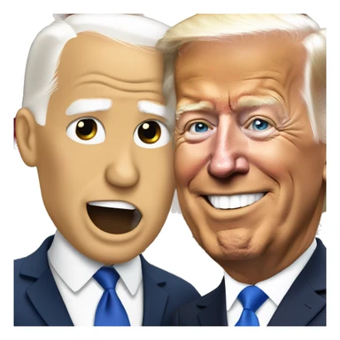donald trump and Joe biden getting along sticker