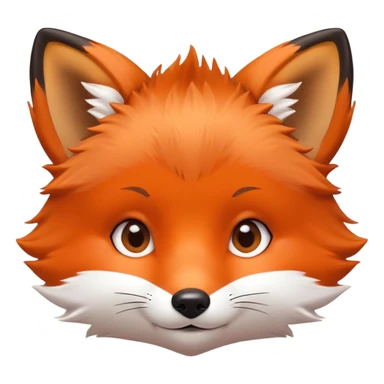 Cute baby fox head sticker