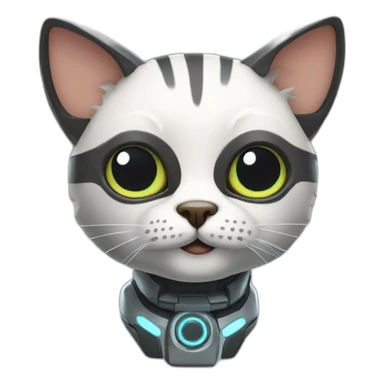 Robo cat sticker
