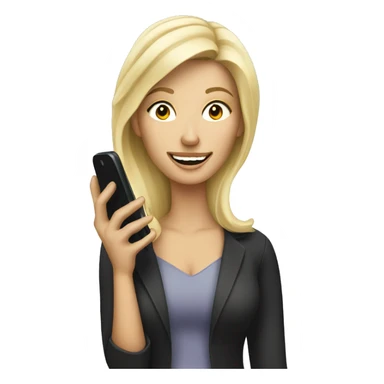 Blonde woman calling on cell phone sticker