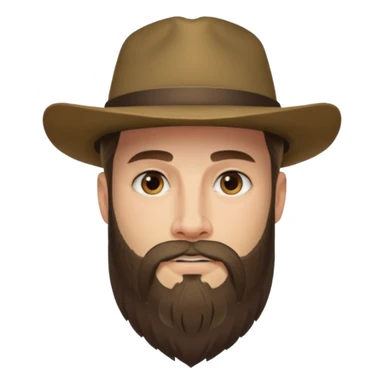 Jared Woosley (long hair, beard, tattoos, and hat). sticker