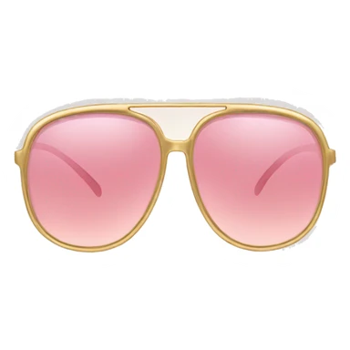 Light Pink Sunglasses with gold frame  sticker