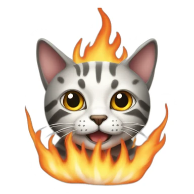 medicated cat burning sticker