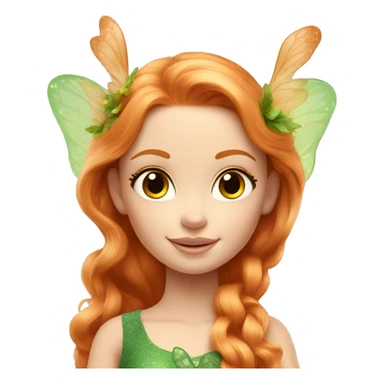 Beautiful ginger Barbie fairy with a fawn sticker