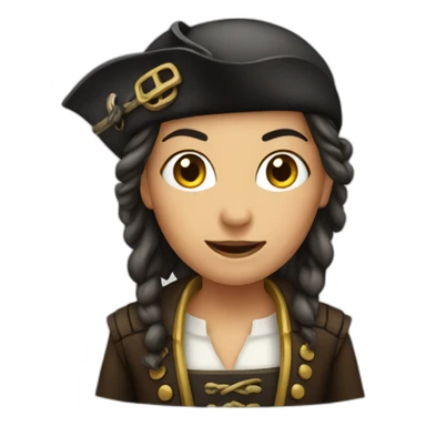female pirate sticker