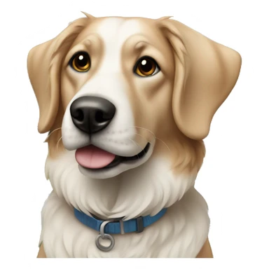 realistic dog in outdoor setting sticker