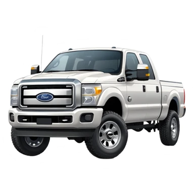 White Ford F250 Crew Cab sticker