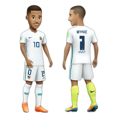 Ronaldo sur Neymar sur mbappe sticker